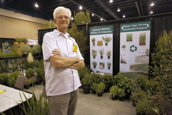 RogerTriplett, Green Seasons Nursery, in front of his booth at The Native Plant Show