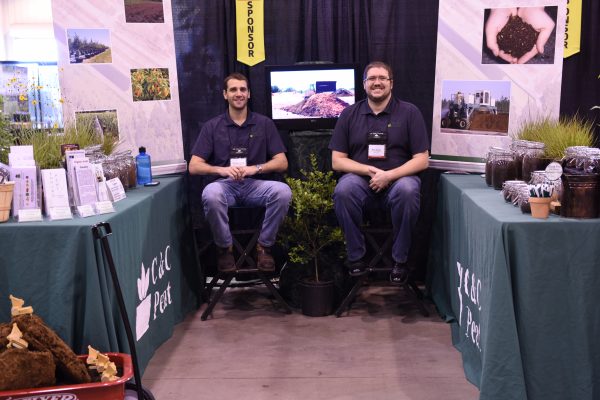 Brandon White (on left) and Mike Wolfe, C&C Peat (now Southeast Soils Peat Company) in their booth at the 4th Annual Native Plant Show.