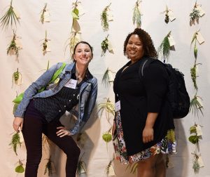 Go Gators! UF environmental horticulture graduate students Amanda Morgan and Crystal Conner helped us out at the show. 